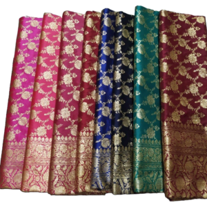 Pure Silk Kadhwa Jangala W Border, Extra Zari Work