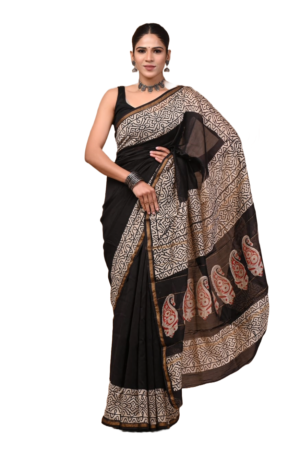 Hand Block Printed Chanderi Silk Sarees