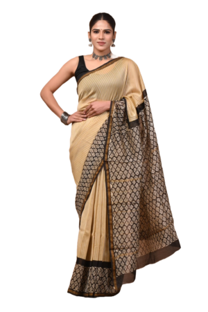 Hand Block Printed Chanderi Silk Sarees