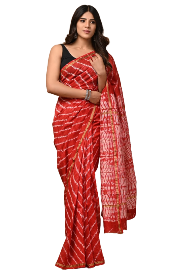 Hand Block Printed Chanderi Silk Sarees