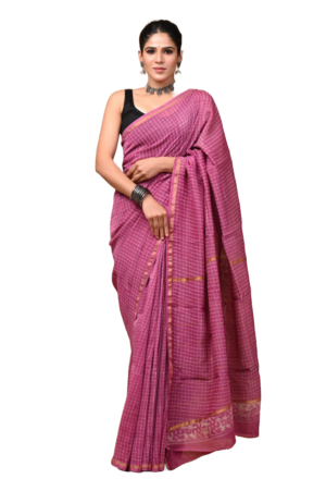 Hand Block Printed Chanderi Silk Sarees